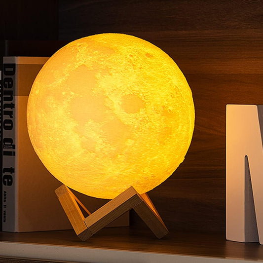 Enchanting 3D Printed Moon Lamp with 16 Colors – A Magical Night Light for Kids and Adults, Complete with Remote Control and USB Rechargeable Stand – Perfect Gift for Birthdays and Special Occasions!