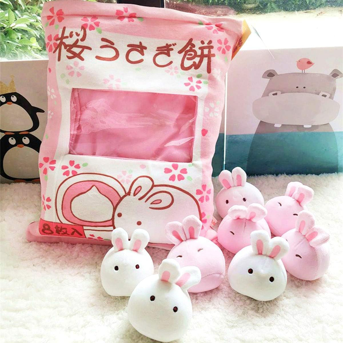 Cute Plush Pillow Throw Pillow Removable Stuffed Animal Toys Creative Gifts for Girls (Bunny)