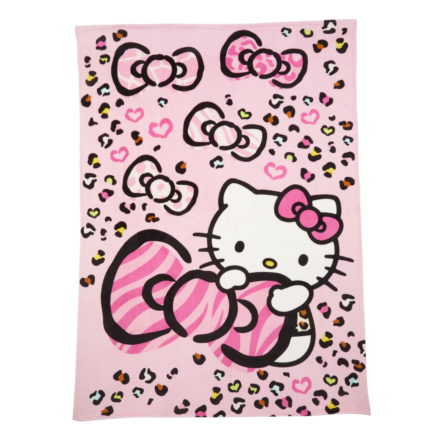 Kids Plush Blanket, Twin/Full Size 62"X90", Pink, Sanrio