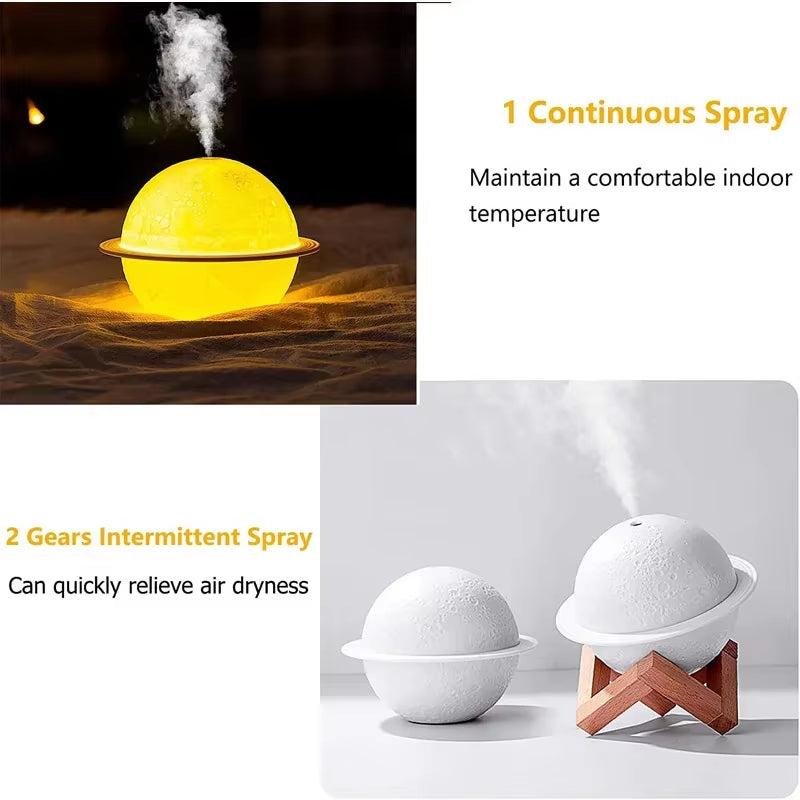 3D Air Humidifier 200Ml Diffuser Ultrasonic Mini Air Humidifier Usb Fogger Mist Maker with Led Light