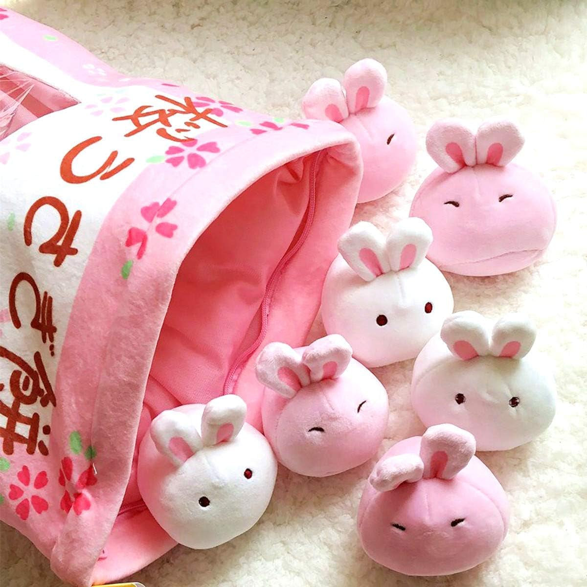 Cute Plush Pillow Throw Pillow Removable Stuffed Animal Toys Creative Gifts for Girls (Bunny)