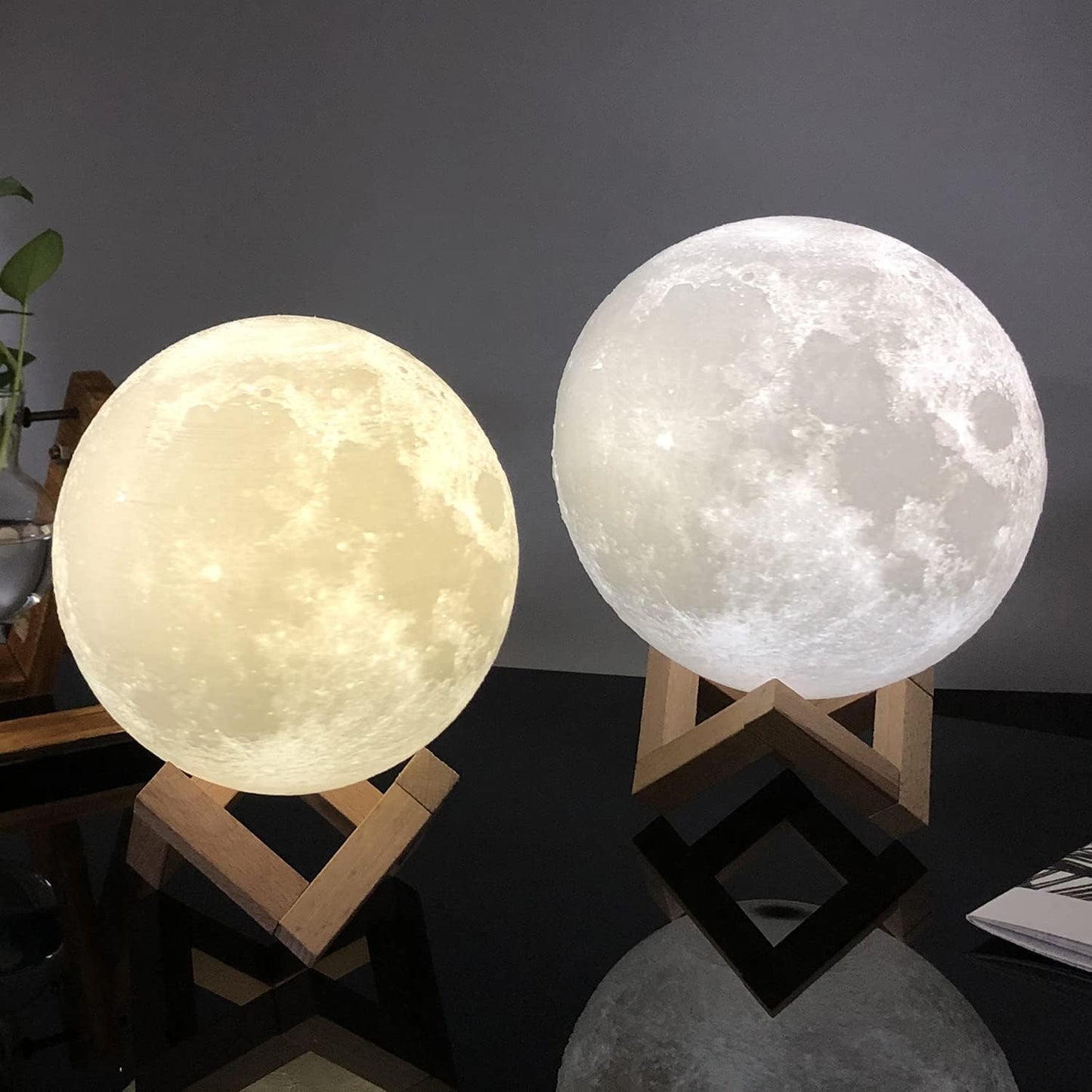 Enchanting 3D Printed Moon Lamp with 16 Colors – A Magical Night Light for Kids and Adults, Complete with Remote Control and USB Rechargeable Stand – Perfect Gift for Birthdays and Special Occasions!